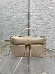 Dior Lady Vanity Bag Beige 19x16.5x5.5cm - 1