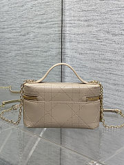 Dior Lady Vanity Bag Beige 19x16.5x5.5cm - 2
