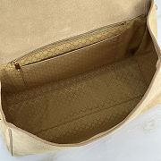 Gucci Paparazzo Large Top Handle Bag In Sand Suede 37x29x13cm - 2