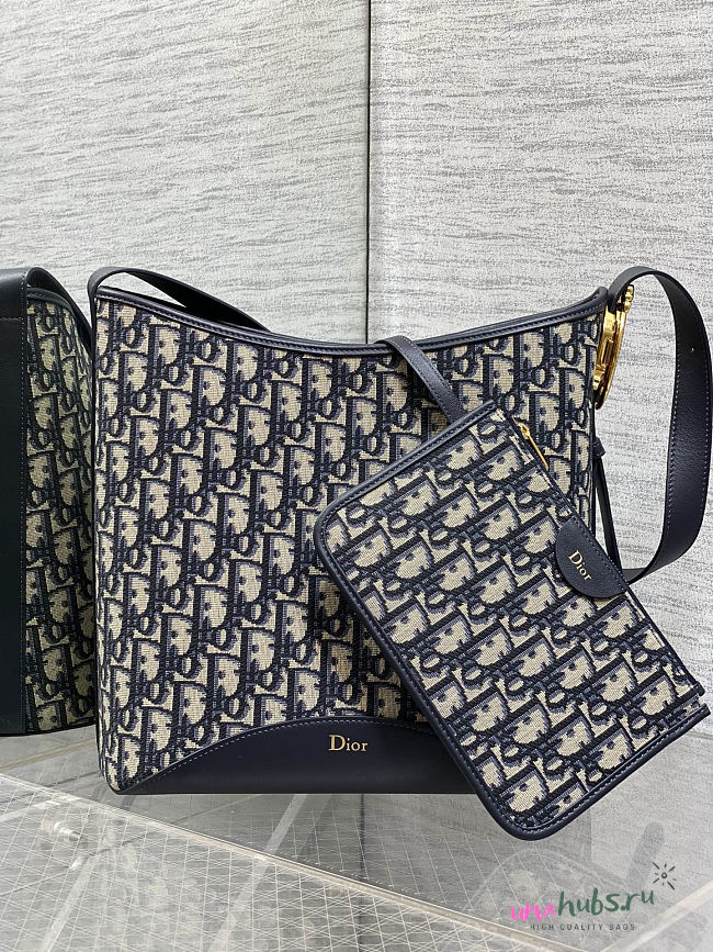 Dior Medium Médaillon Bucket Bag Blue 26.5x26x15cm - 1