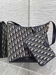Dior Medium Médaillon Bucket Bag Blue 26.5x26x15cm - 1