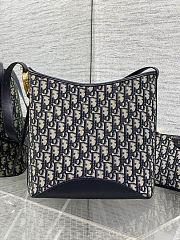 Dior Medium Médaillon Bucket Bag Blue 26.5x26x15cm - 3