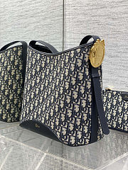 Dior Medium Médaillon Bucket Bag Blue 26.5x26x15cm - 2