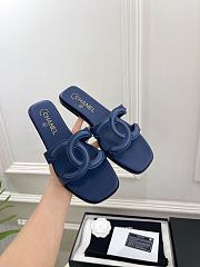 Chanel Blue Slides - 3