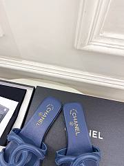 Chanel Blue Slides - 4