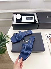 Chanel Blue Slides - 2