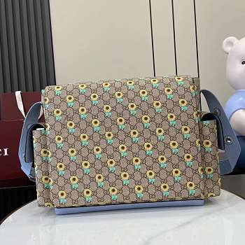Gucci Diaper Sunflower Canvas Changing Bag 45x32x15cm