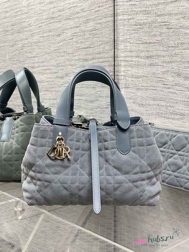 Dior Toujours suede blue Tote - 23*14*12cm - 1