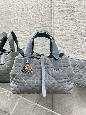 Dior Toujours suede blue Tote - 23*14*12cm
