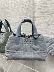 Dior Toujours suede blue Tote - 23*14*12cm - 3