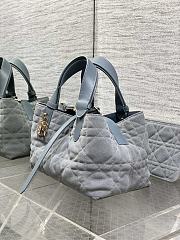 Dior Toujours suede blue Tote - 23*14*12cm - 2