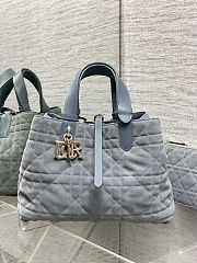 Dior Medium Toujours Bag suede blue - 28.5*19*21cm - 1