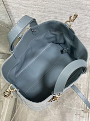 Dior Medium Toujours Bag suede blue - 28.5*19*21cm - 5