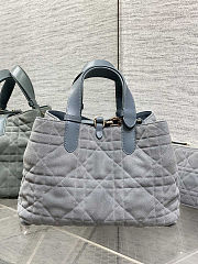 Dior Medium Toujours Bag suede blue - 28.5*19*21cm - 4