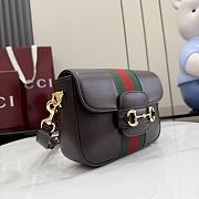 Gucci Horsebit 1955 small shoulder bag dark brown 21x14.5x5.5cm - 3