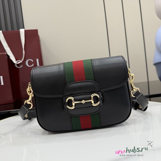 Gucci Horsebit 1955 small shoulder bag black 21x14.5x5.5cm - 1