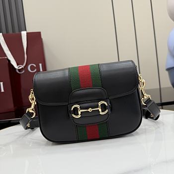 Gucci Horsebit 1955 small shoulder bag black 21x14.5x5.5cm