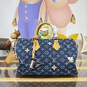 Louis Vuitton Speedy 30 Bandoulière Blue 34x22x19cm - 1