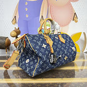 Louis Vuitton Speedy 30 Bandoulière Blue 34x22x19cm - 4