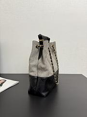 Chanel Coco Shopping Bag Dark Grey Suede 31x28x12cm - 4