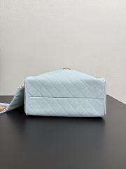 Chanel Medium 25 Handbag Blue Caviar Gold 40x30x15cm - 4