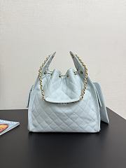 Chanel Medium 25 Handbag Blue Caviar Gold 40x30x15cm - 3