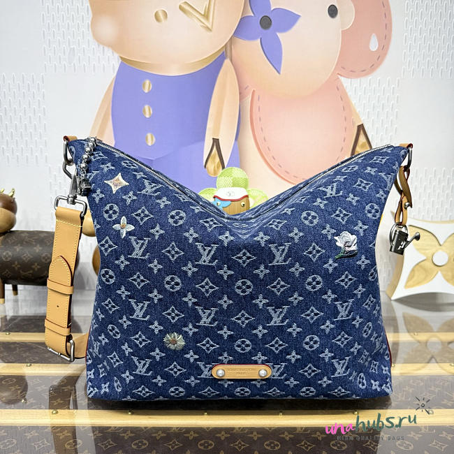Louis Vuitton Vagabond Hobo Denim 48x14x38cm - 1
