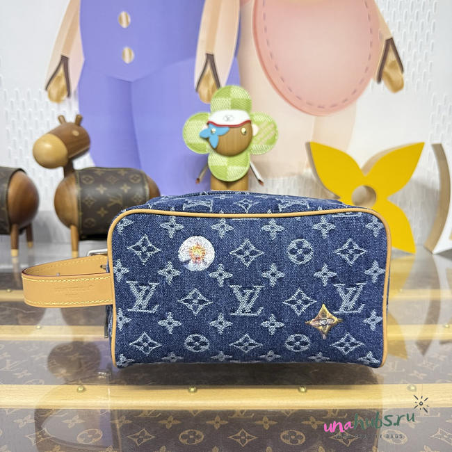 Louis Vuitton Locker Dopp Kit Denim 23x13x12cm - 1