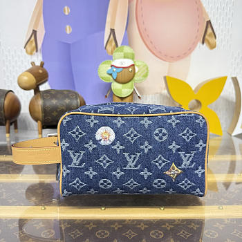 Louis Vuitton Locker Dopp Kit Denim 23x13x12cm