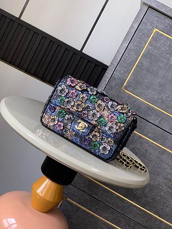 Chanel flap bag Floral Sequin 20cm