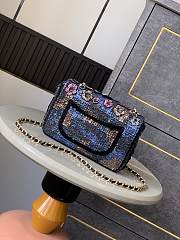 Chanel flap bag Floral Sequin 20cm - 4