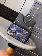 Chanel flap bag Floral Sequin 20cm - 2