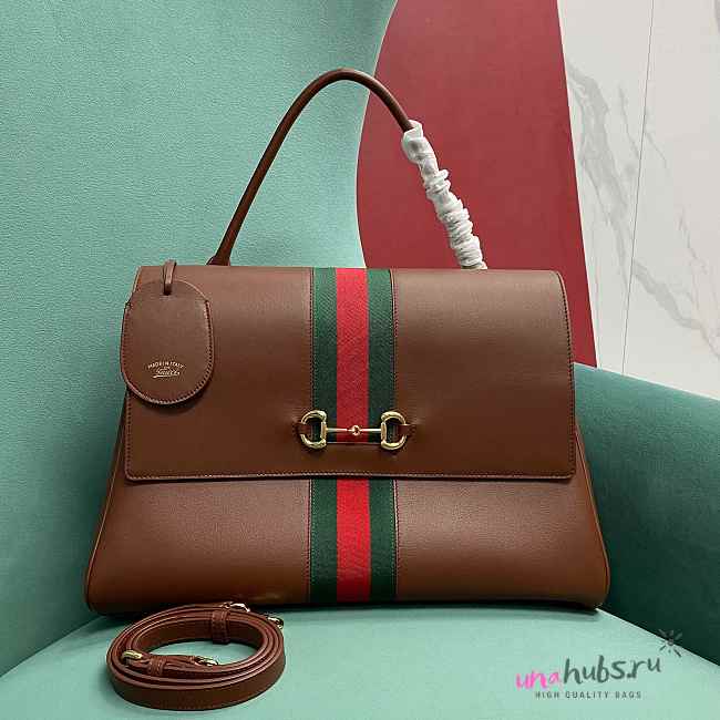 Gucci Paparazzo Large Top Handle Bag In brown 37x29x13cm - 1