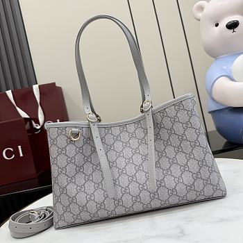 Gucci GG Emblem small tote bag in grey - 31*18.5*11.5CM