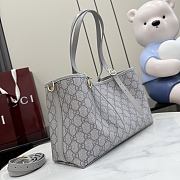 Gucci GG Emblem small tote bag in grey - 31*18.5*11.5CM - 4