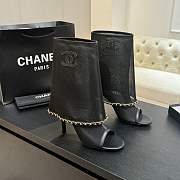 Chanel Mesh Lambskin Cap Toe Ankle Boots - 1