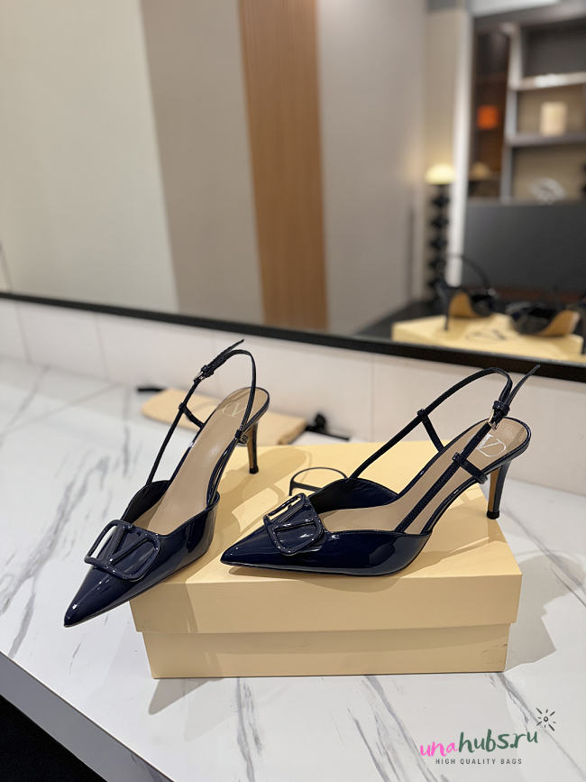 Valentino Garavani Navy Blue Heel 8cm - 1