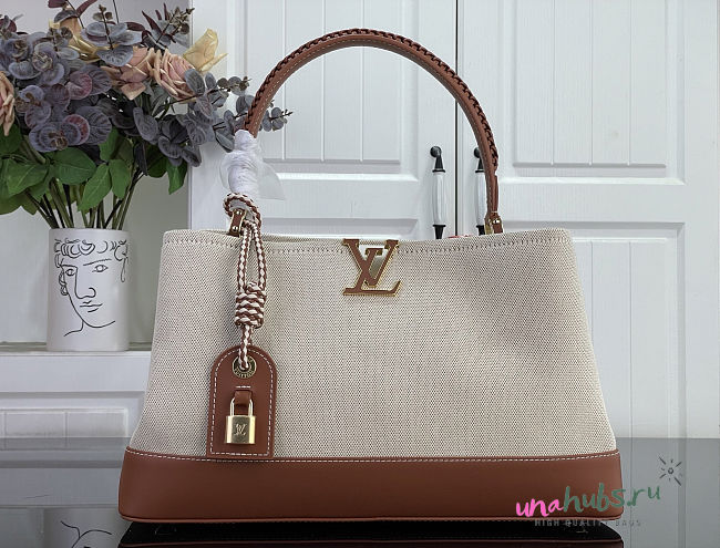 Louis Vuitton Capucines Weekender Tan 43.5x15.5x16cm - 1