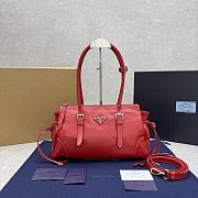 Prada Bonnie antiqued leather red tote bag 33x20x14cm - 1
