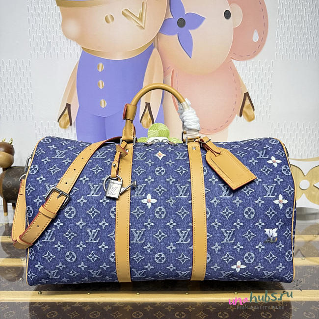 Louis Vuitton Keepall 50 Denim Blue 50x23x29cm - 1