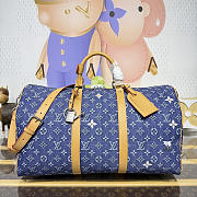 Louis Vuitton Keepall 50 Denim Blue 50x23x29cm - 1