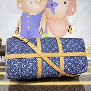 Louis Vuitton Keepall 50 Denim Blue 50x23x29cm - 5