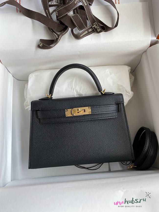 Hermes Kelly Mini Black Leather - 1