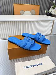 Louis Vuitton Isola Flat Mule Blue Suede - 1