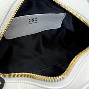 Miu Miu Arcadie matelassé White leather bag 22x13x10.5cm - 3