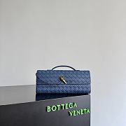 Bottega Veneta Andiamo Clutch Blue Leather - 31*13*3cm - 1