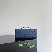 Bottega Veneta Andiamo Clutch Blue Leather - 31*13*3cm - 4