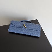 Bottega Veneta Andiamo Clutch Blue Leather - 31*13*3cm - 3