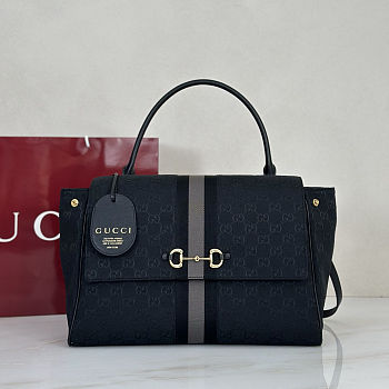 Gucci Paparazzo Large Top Handle Bag In black 37x29x13cm