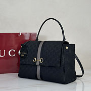 Gucci Paparazzo Large Top Handle Bag In black 37x29x13cm - 5